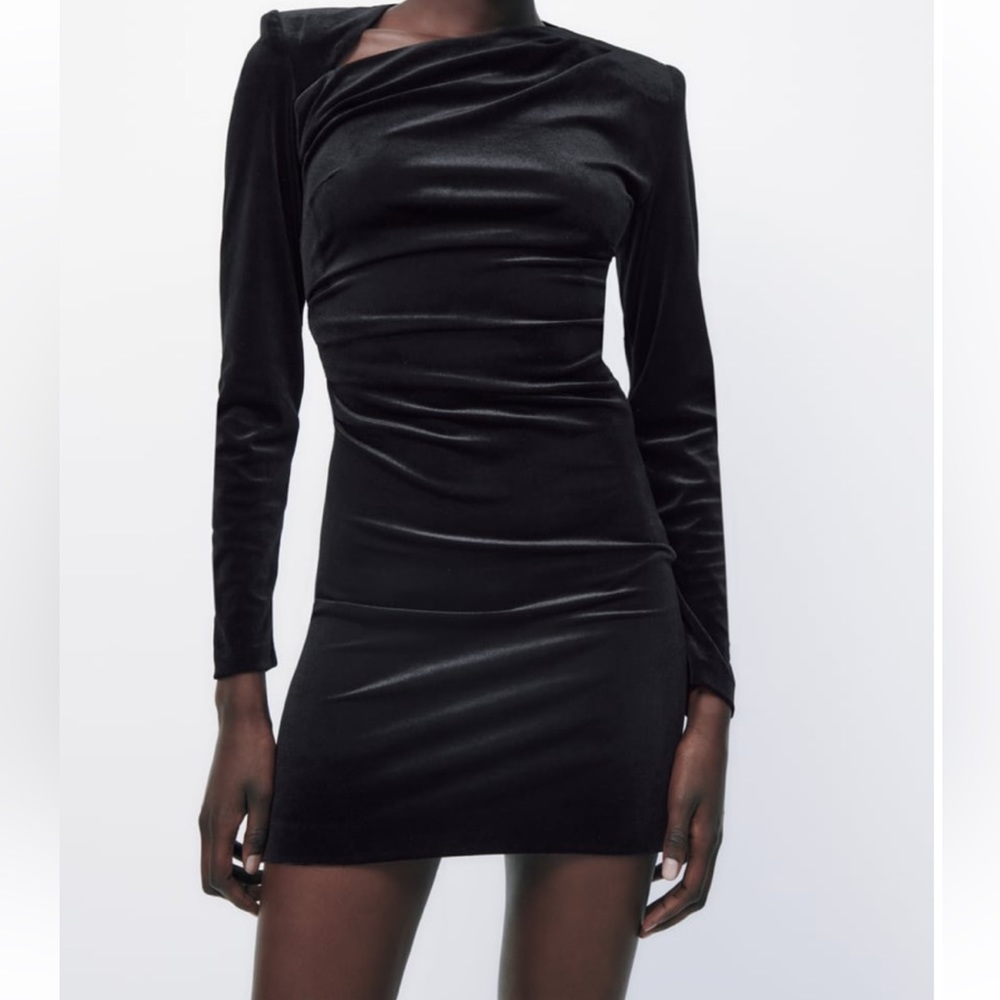 Black velvet dress